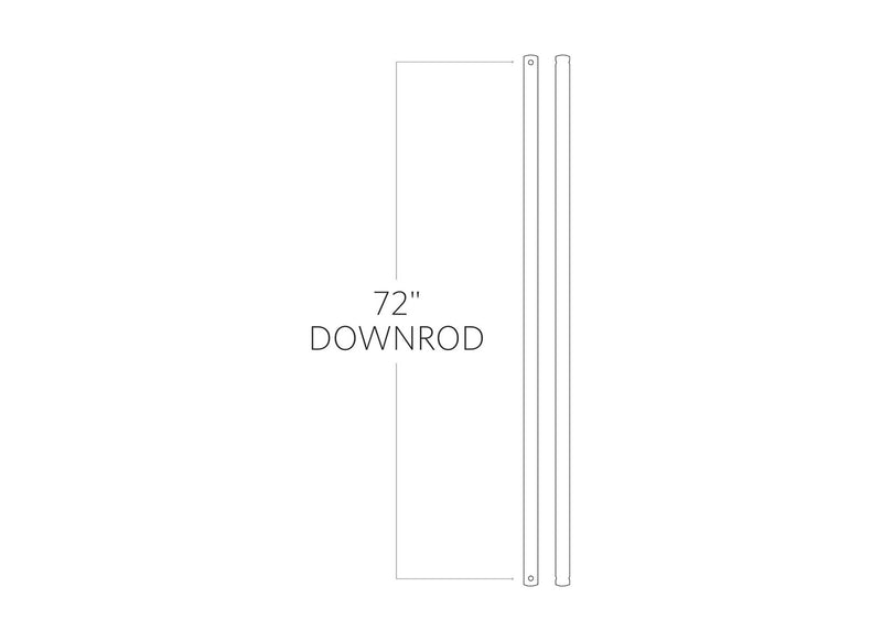 Visual Comfort Fan DR72DWZ Downrod, Dark Weathered Zinc