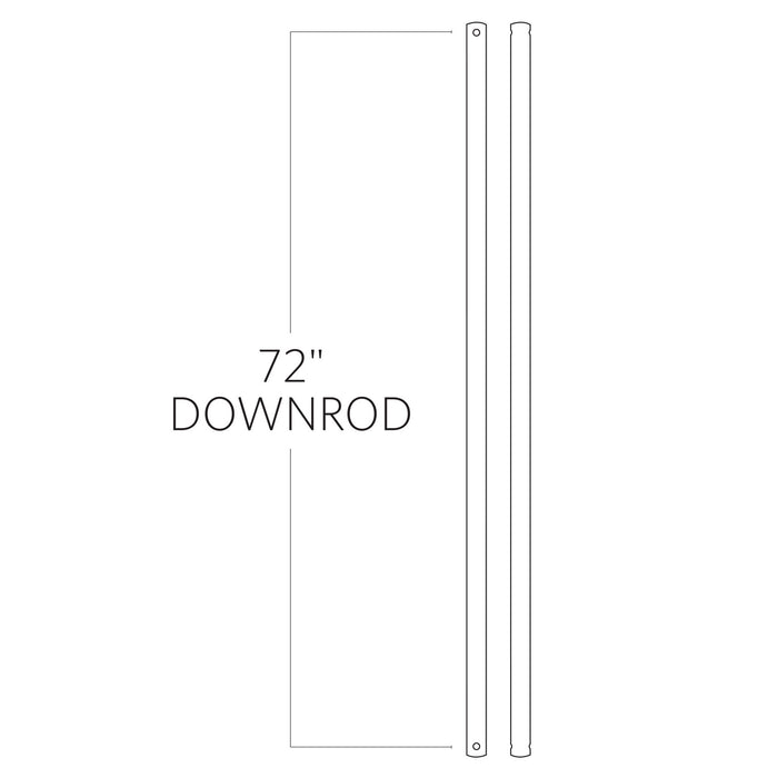 Visual Comfort Fan DR72SN Downrod, Satin Nickel