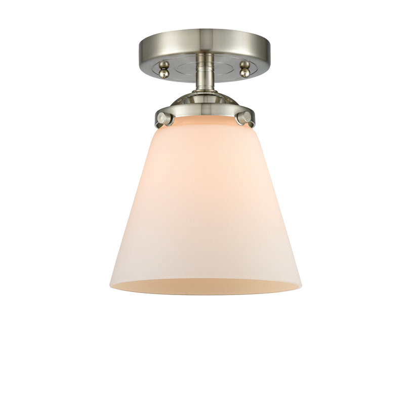 Innovations 284-1C-SN-G61 One Light Semi-Flush Mount, Brushed Satin Nickel