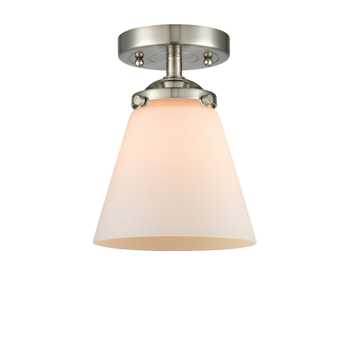 Innovations 284-1C-SN-G61 One Light Semi-Flush Mount, Brushed Satin Nickel