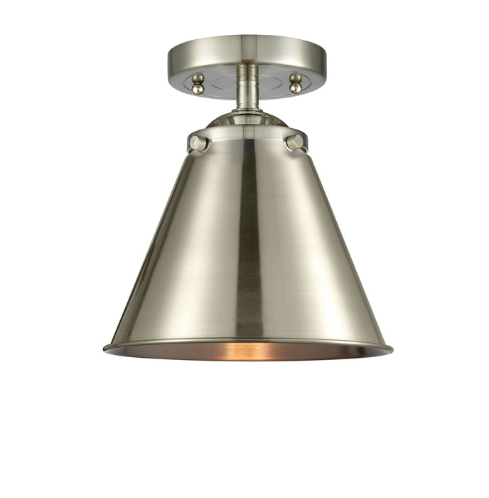Innovations 284-1C-SN-M13-SN One Light Semi-Flush Mount, Brushed Satin Nickel
