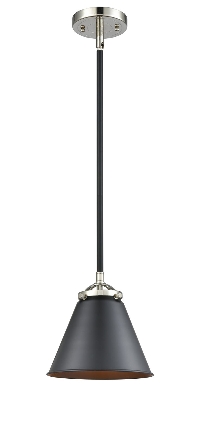 Innovations 284-1S-BPN-M13-BK One Light Mini Pendant, Black Polished Nickel