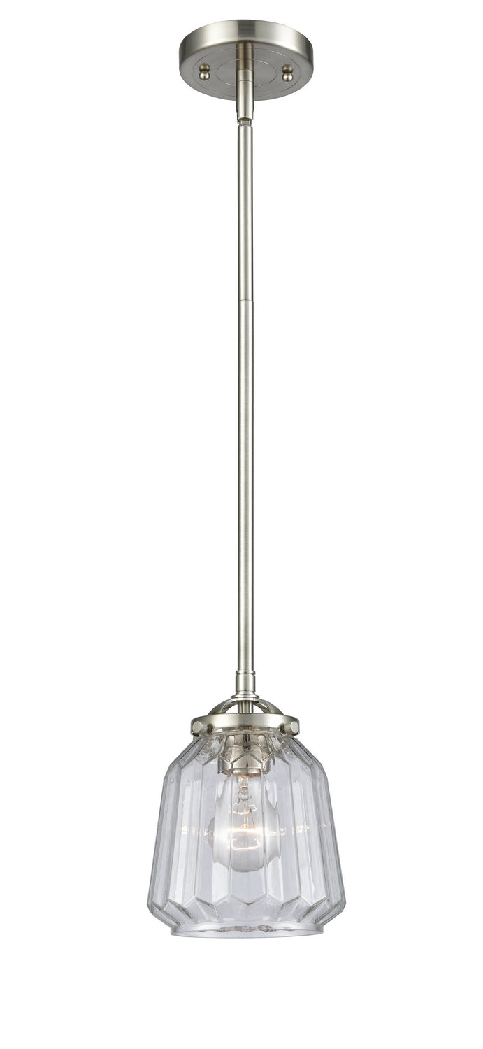 Innovations 284-1S-SN-G142 One Light Mini Pendant, Brushed Satin Nickel