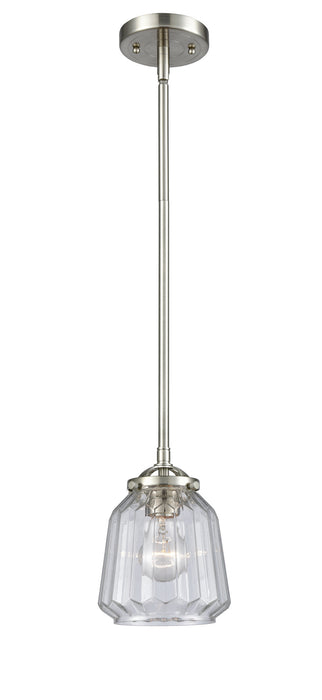 Innovations 284-1S-SN-G142 One Light Mini Pendant, Brushed Satin Nickel