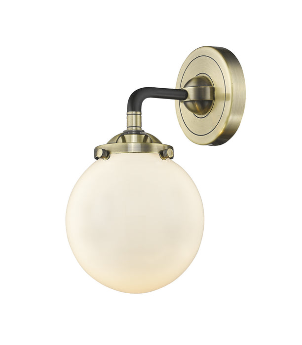 Innovations 284-1W-BAB-G201-6 One Light Wall Sconce, Black Antique Brass