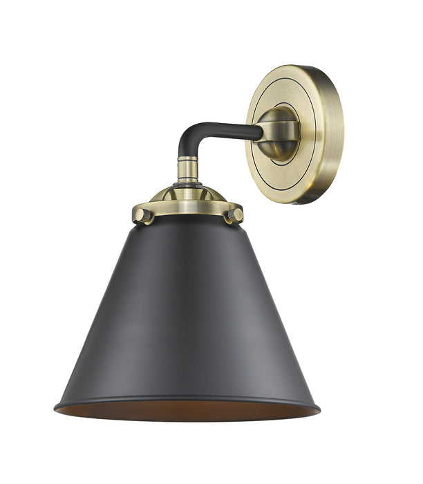 Innovations 284-1W-BAB-M13-BK One Light Wall Sconce, Black Antique Brass