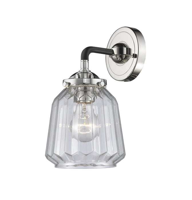 Innovations 284-1W-BPN-G142 One Light Wall Sconce, Black Polished Nickel