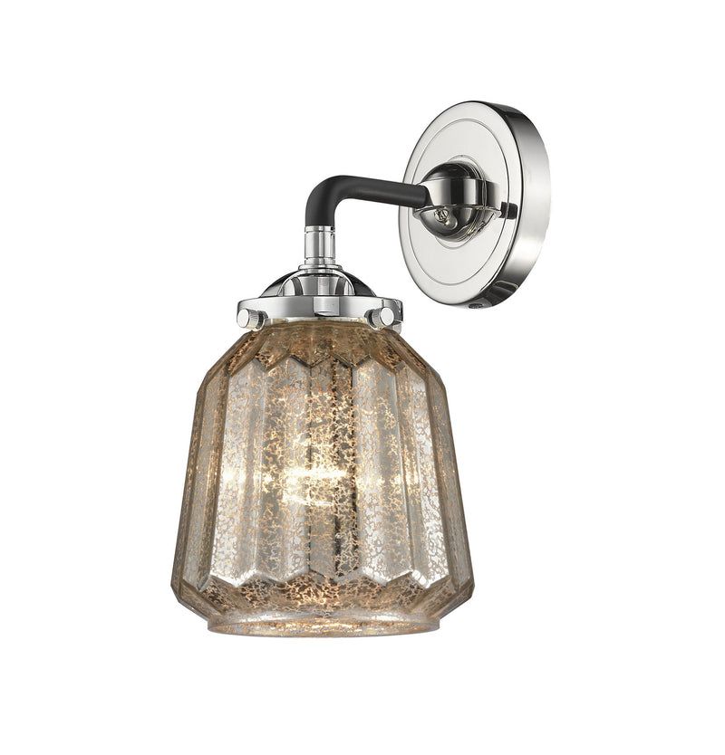 Innovations 284-1W-BPN-G146 One Light Wall Sconce, Black Polished Nickel