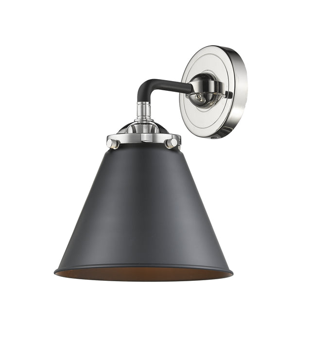 Innovations 284-1W-BPN-M13-BK One Light Wall Sconce, Black Polished Nickel