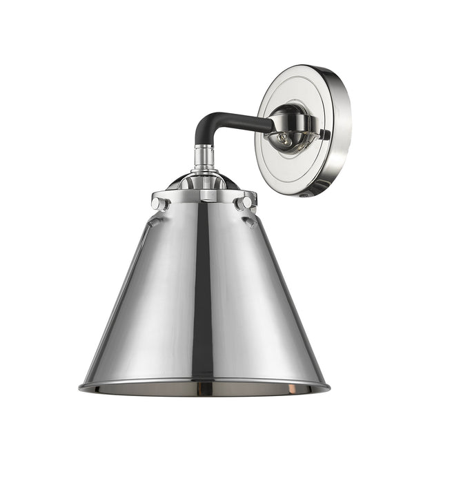Innovations 284-1W-BPN-M13-PN One Light Wall Sconce, Black Polished Nickel