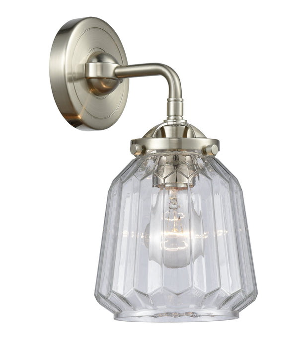 Innovations 284-1W-SN-G142 One Light Wall Sconce, Brushed Satin Nickel