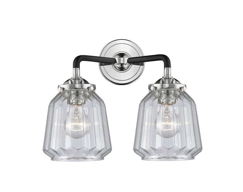 Innovations 284-2W-BPN-G142 Two Light Bath Vanity, Black Polished Nickel