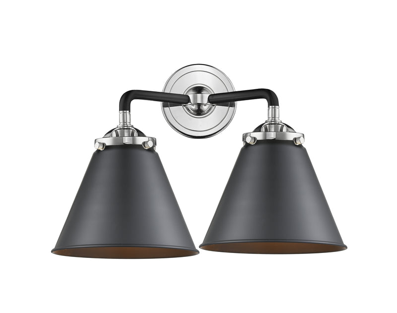 Innovations 284-2W-BPN-M13-BK Two Light Bath Vanity, Black Polished Nickel