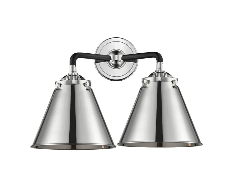 Innovations 284-2W-BPN-M13-PN Two Light Bath Vanity, Black Polished Nickel