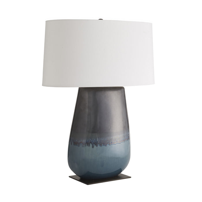 Arteriors 17367-943 One Light Table Lamp, Gunmetal & Teal Reactive