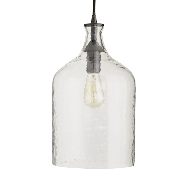 Arteriors 44928 One Light Pendant, Clear Hammered