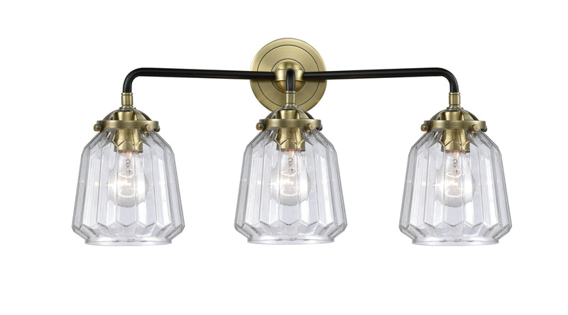 Innovations 284-3W-BAB-G142 Three Light Bath Vanity, Black Antique Brass