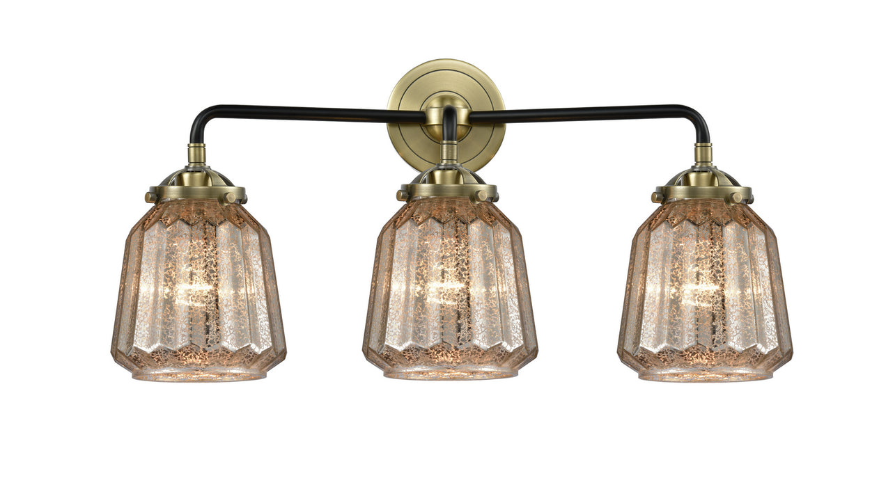 Innovations 284-3W-BAB-G146 Three Light Bath Vanity, Black Antique Brass