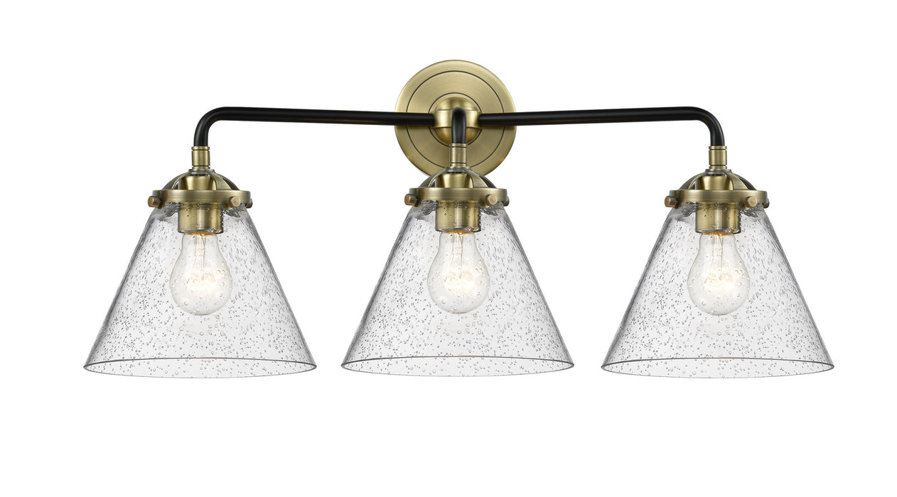 Innovations 284-3W-BAB-G44 Three Light Bath Vanity, Black Antique Brass