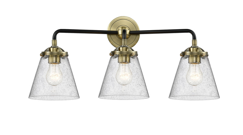 Innovations 284-3W-BAB-G64 Three Light Bath Vanity, Black Antique Brass