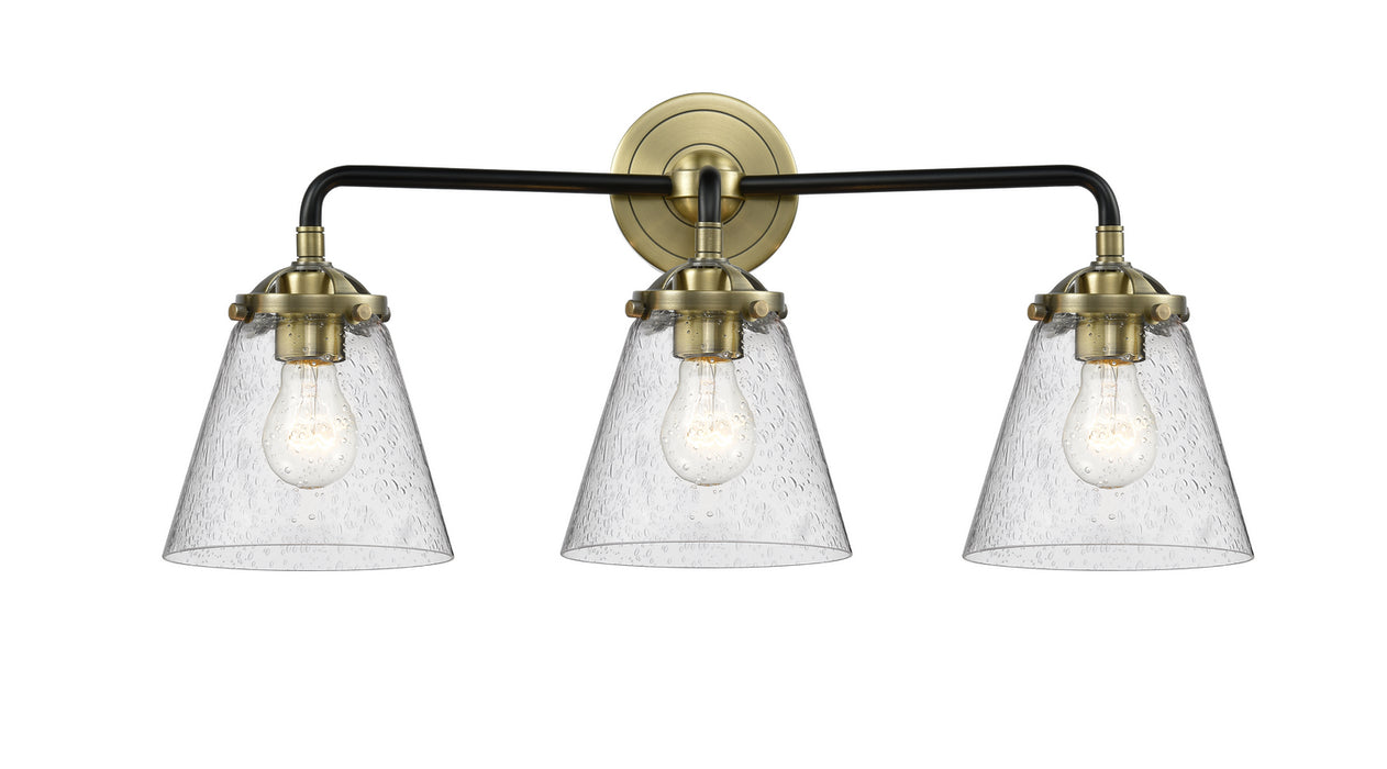Innovations 284-3W-BAB-G64 Three Light Bath Vanity, Black Antique Brass