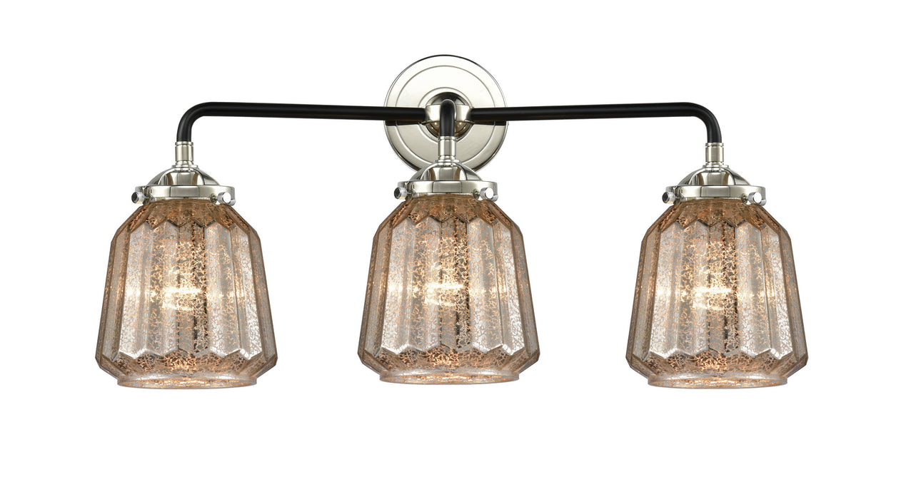 Innovations 284-3W-BPN-G146 Three Light Bath Vanity, Black Polished Nickel