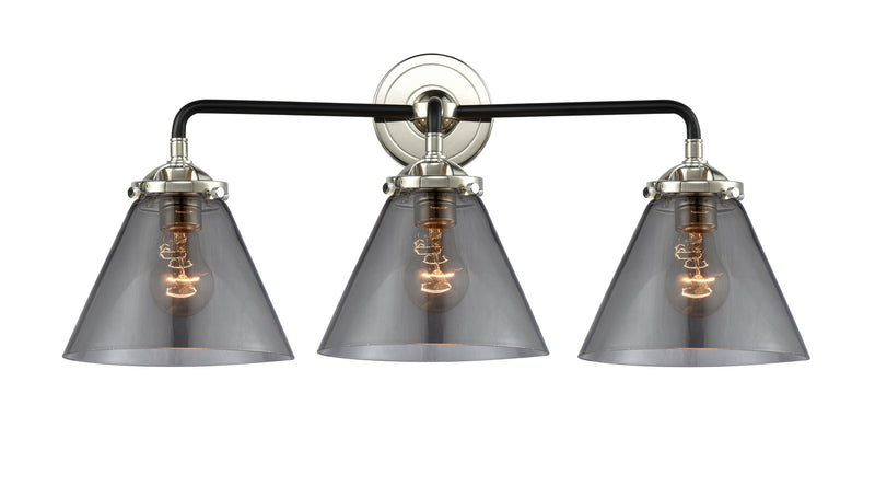Innovations 284-3W-BPN-G43 Three Light Bath Vanity, Black Polished Nickel