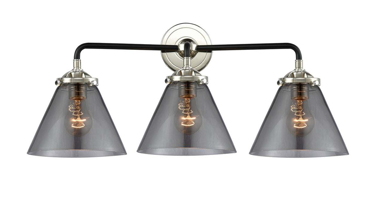 Innovations 284-3W-BPN-G43 Three Light Bath Vanity, Black Polished Nickel