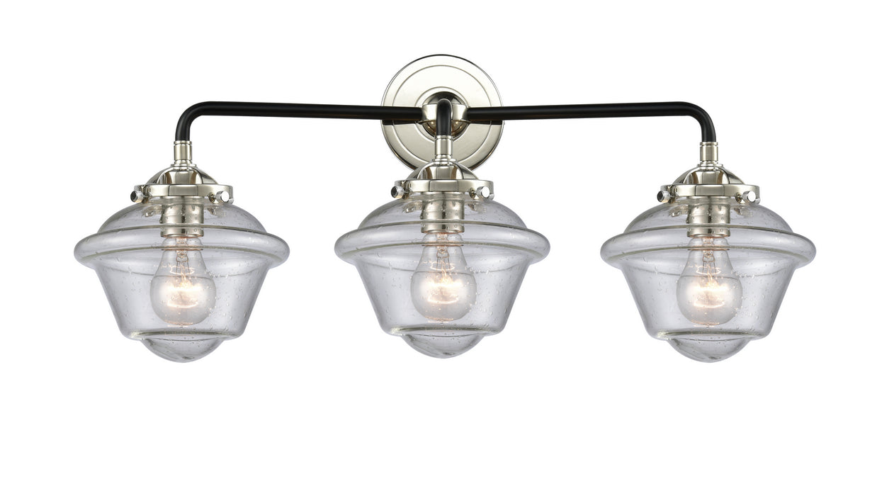 Innovations 284-3W-BPN-G534 Three Light Bath Vanity, Black Polished Nickel