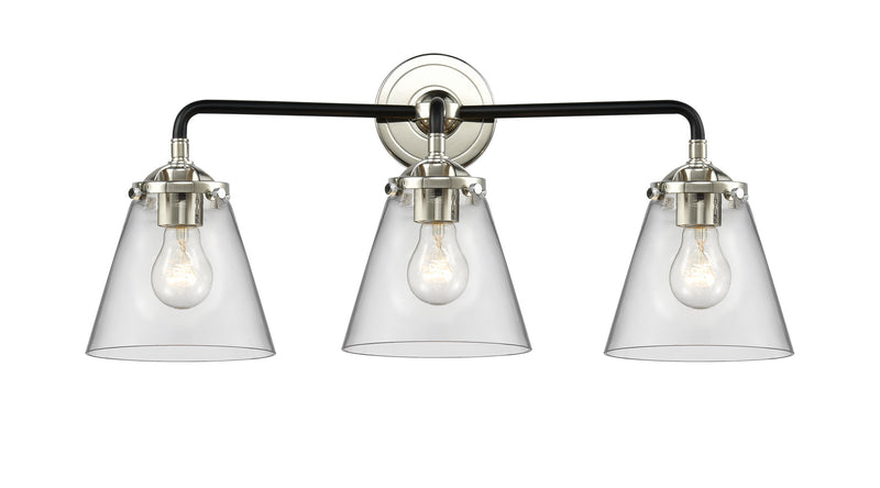 Innovations 284-3W-BPN-G62 Three Light Bath Vanity, Black Polished Nickel