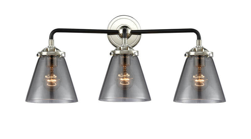 Innovations 284-3W-BPN-G63 Three Light Bath Vanity, Black Polished Nickel