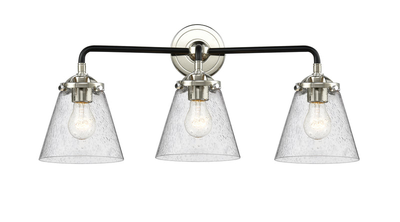 Innovations 284-3W-BPN-G64 Three Light Bath Vanity, Black Polished Nickel