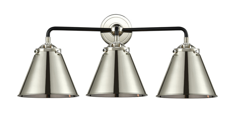 Innovations 284-3W-BPN-M13-PN Three Light Bath Vanity, Black Polished Nickel