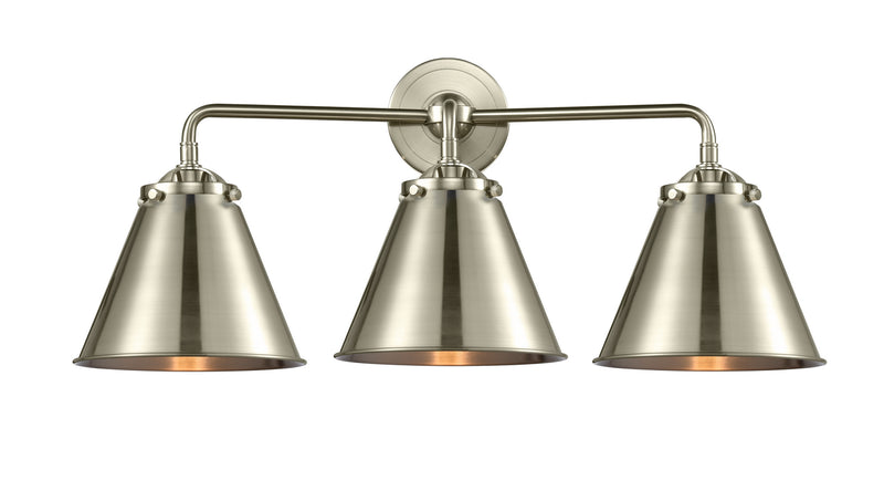 Innovations 284-3W-SN-M13-SN Three Light Bath Vanity, Brushed Satin Nickel