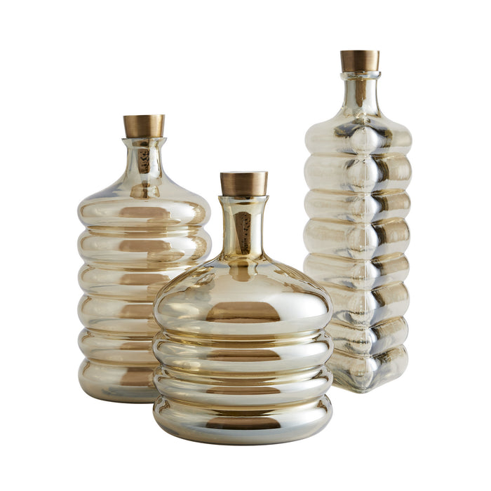Arteriors 4788 Decanters Set of 3, Smoke Luster