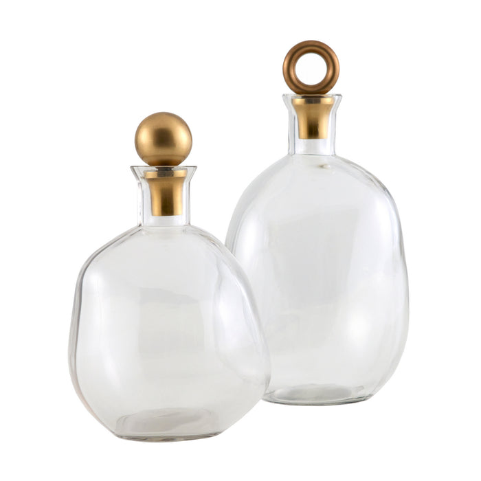 Arteriors 4789 Decanter, set of 2, Clear