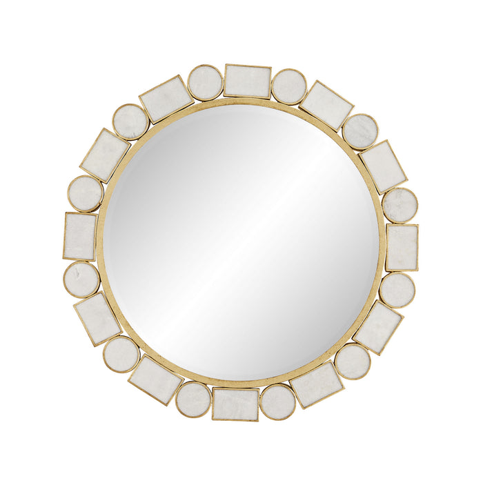 Arteriors 4841 Mirror, White Marble