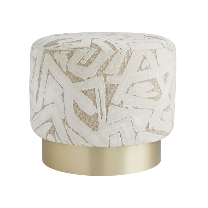 Arteriors 8139 Ottoman, Swiss Coffee