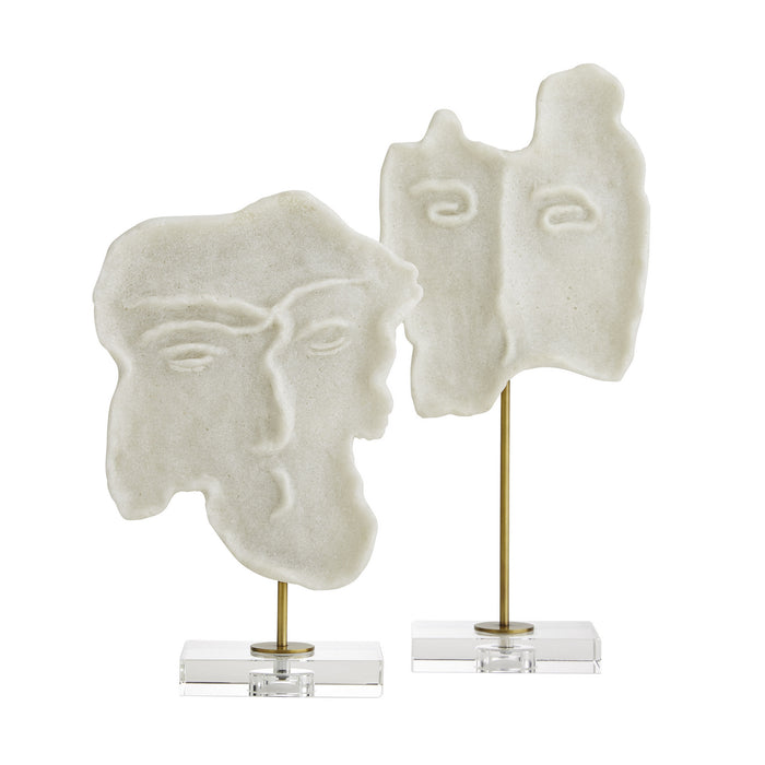 Arteriors 9235 Sculpture, set of 2, White