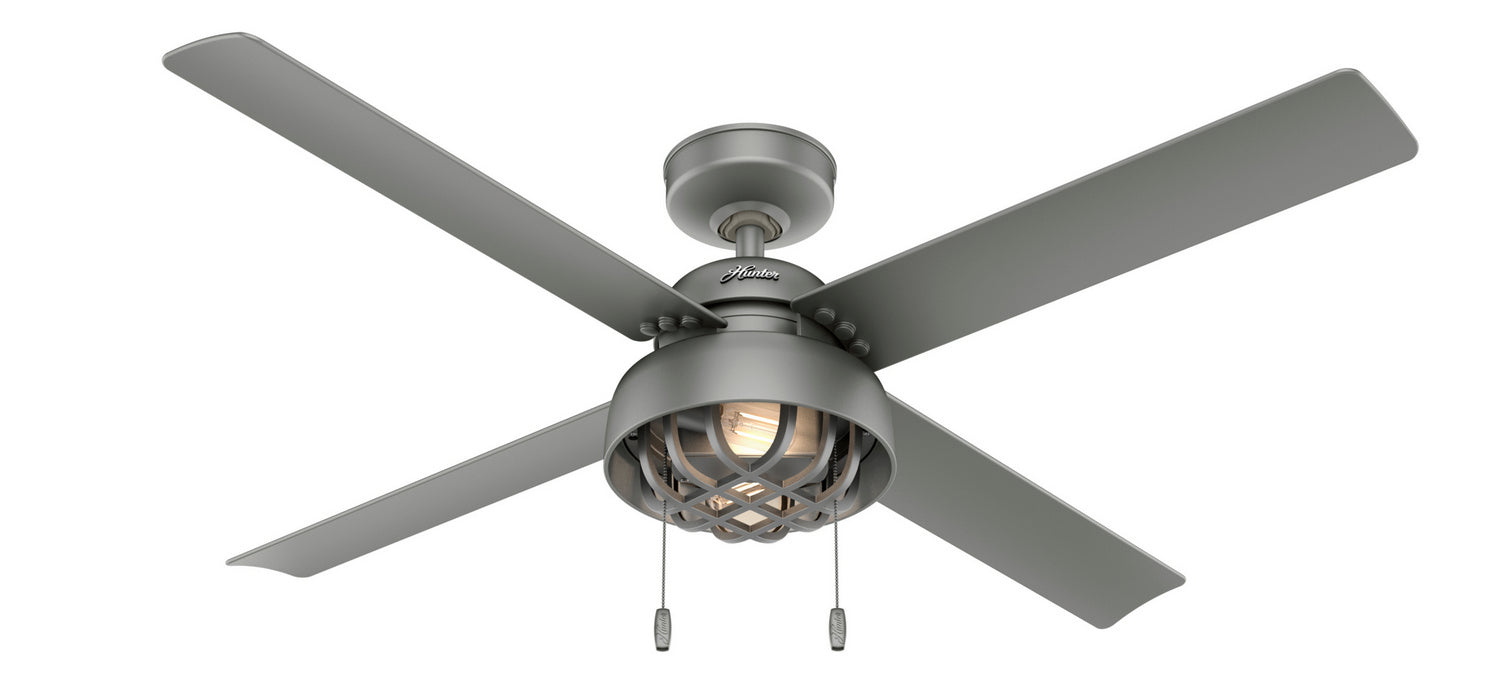 Hunter 50339 52" Ceiling Fan, Matte Silver