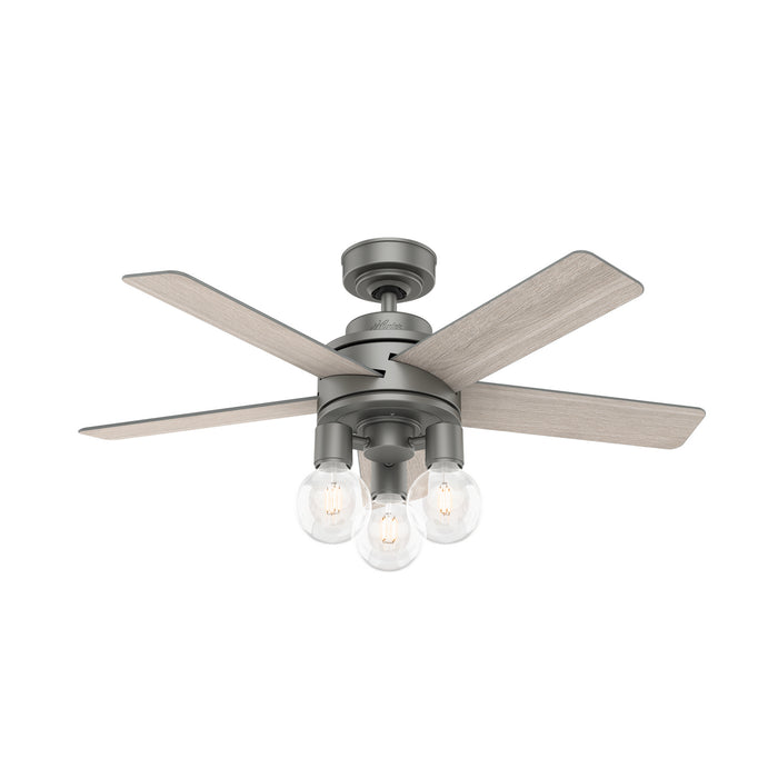 Hunter 50597 44" Ceiling Fan, Matte Silver