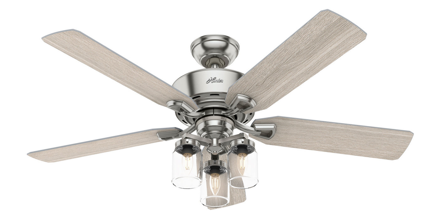 Hunter 50604 52" Ceiling Fan, Brushed Nickel