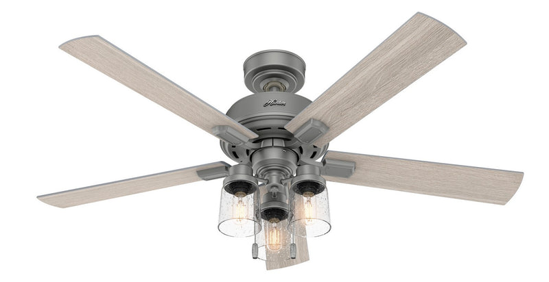 Hunter 50651 52" Ceiling Fan, Matte Silver
