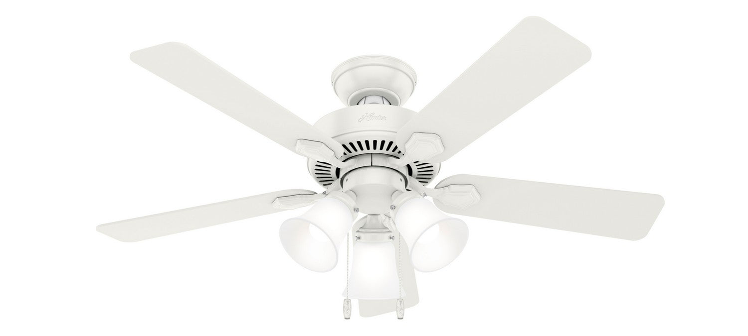 Hunter 50885 44" Ceiling Fan, Fresh White