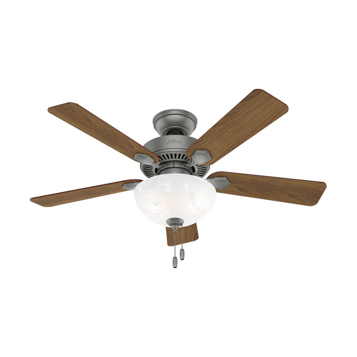 Hunter 50904 44" Ceiling Fan, Matte Silver
