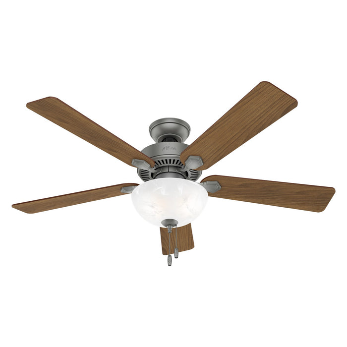 Hunter 50909 52" Ceiling Fan, Matte Silver