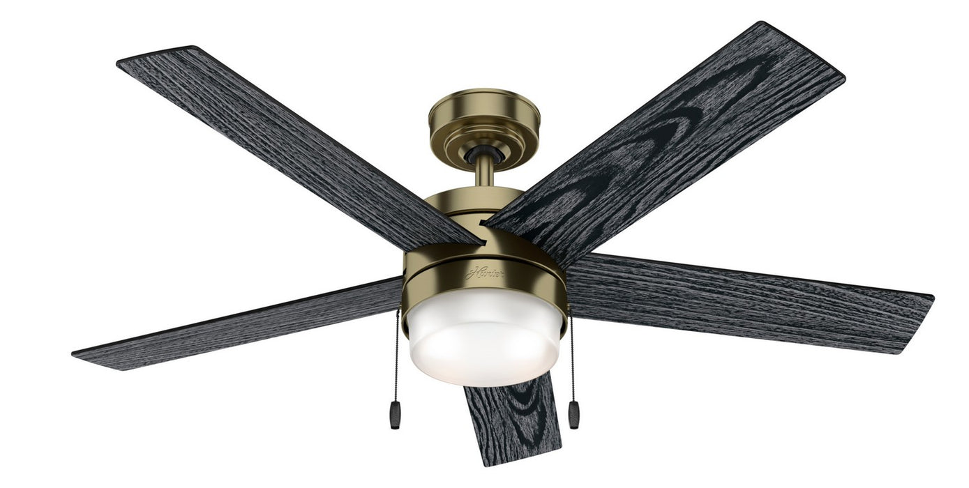 Hunter 59622 52" Ceiling Fan, Modern Brass
