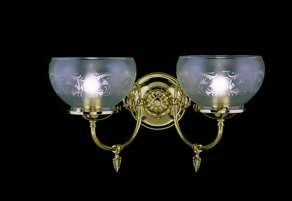 Framburg 7522 PB Two Light Wall Sconce, Polished Brass