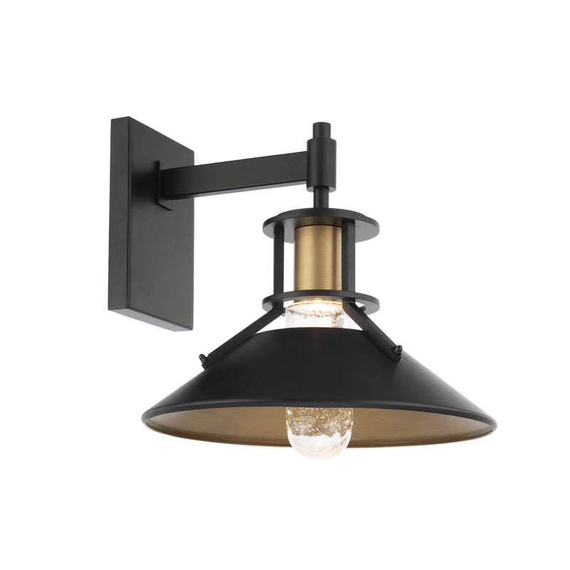 W.A.C. Lighting WS-W43015-BK/AB LED Wall Light, Black/Aged Brass