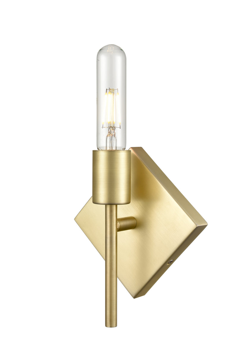 Innovations 425-1W-SB One Light Wall Sconce, Satin Brass